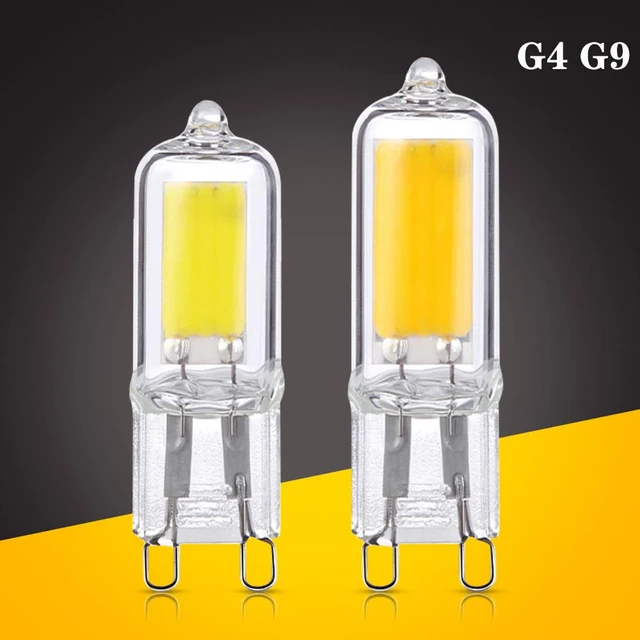 Dimmable LED G9 Light Bulb 6W 9W 12W AC110V 220V COB Glass LED Lamp Replace  Halogen Bulb for Pendant Lighting Fixture Chandelier