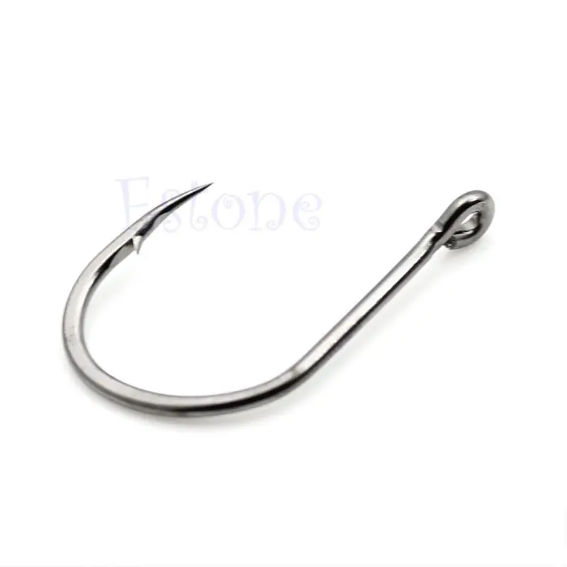 

10pcs Size 8 Metal Fish Hooks Support Tackle Steel Barb Fishing Bait