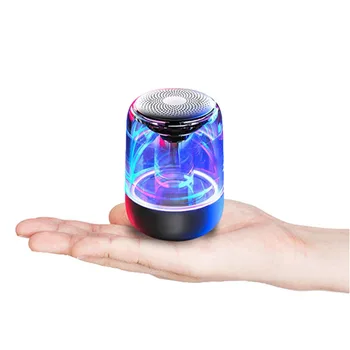 

Portable Bluetooth Wireless Speaker LED Light Transparent Bluetooth Speaker Luminous Subwoofer TWS 6D Surround HIFI Stereo