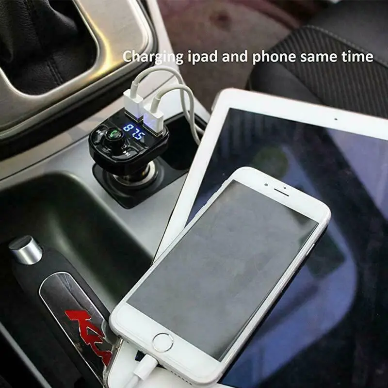 Bluetooth автомобильный беспроводной передатчик MP3 радио адаптер автомобильный комплект Двойной USB Авто
