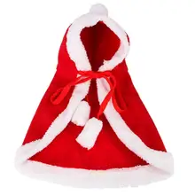 Красная шаль с капюшоном для питомца, собаки, кошки, милого ягненка, бархатная одежда на Рождество, Хэллоуин, плащ, костюм котенка, щенка, аксессуары для одежды