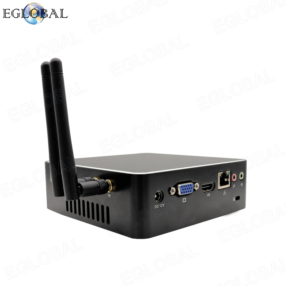 Eglobal дешевый микро ПК Intel Celeron 2955U DDR3 Windows 10 Linux Barebone Мини ПК 4K HTPC медный вентилятор NUC 6 USB