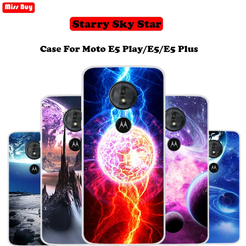 Силиконовый чехол для Motorola Moto E5 Plus MoteE5 Play Ультратонкий с принтом звездной планеты