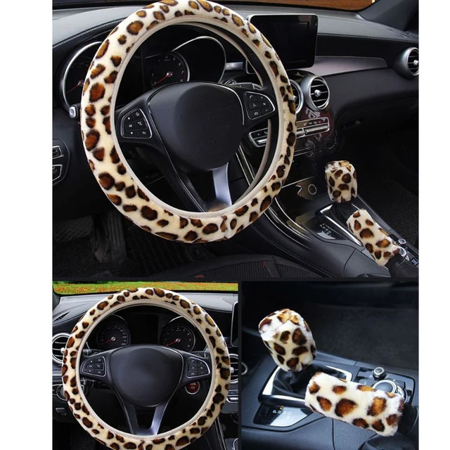 3 Teile/satz Mode Leopard Gedruckt Lenkrad Abdeckung Hand Brems Getriebe  Schutzhülle Kappe für Auto Auto Zubehör - AliExpress