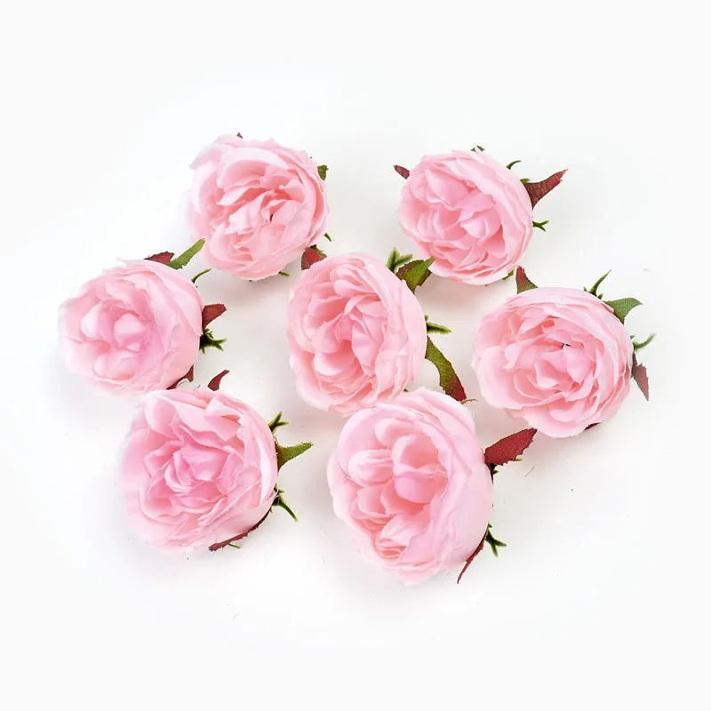 Искусственный Пион из шелка 5 шт. цветок 4 см для скрапбукинга цветочное украшение
