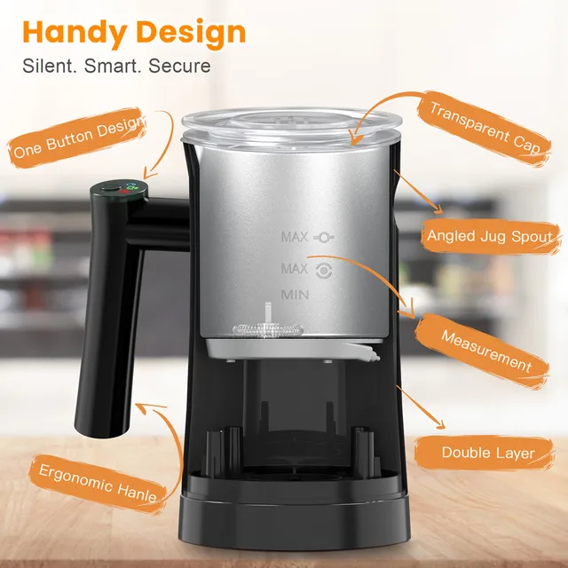 Multifunction Electric Milk Frother Milk Steamer Creamer Milk Heater with  New Foam Density for Latte Cappuccino Hot Chocolate - AliExpress