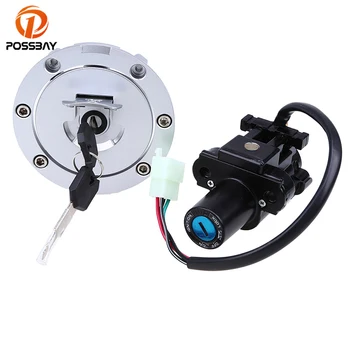 

POSSBAY Metal Motorcycle Ignition Fuel Gas Cap Lock Key Fit for Honda CBR600RR 2003-2014 CBR600 1991-1998 Lock Keys Set Bike