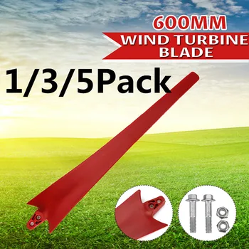 

600mm High Strength Nylon Fiber Red Wind Turbines Blades Power Energy Generator Windmill Accessories