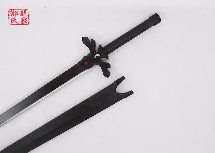 Углеродистая сталь Балде японская катана настоящая для SAO Sword Art Online Krito's Elucidator Sword кожаная оболочка без острых реквизит для косплея