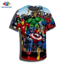 SONSPEE фильм Marvel Мстители: футболка с 3D принтом «эндигра» летние детские повседневные футболки с короткими рукавами и круглым вырезом t155