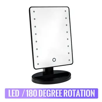 

Makeup Mirror with 16 LED Lights Touch Control Cosmetic Mirror USB Recharge Battery Travel Dressing Vanity Mirrors Beauty Tools
