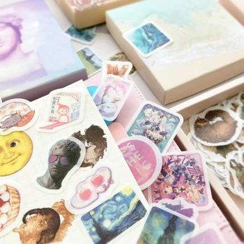 

200 Pcs/pack Sky Cloud Impressions Animals Girls Decorative Stationery Stickers Scrapbooking DIY Diary Album Label Sticker