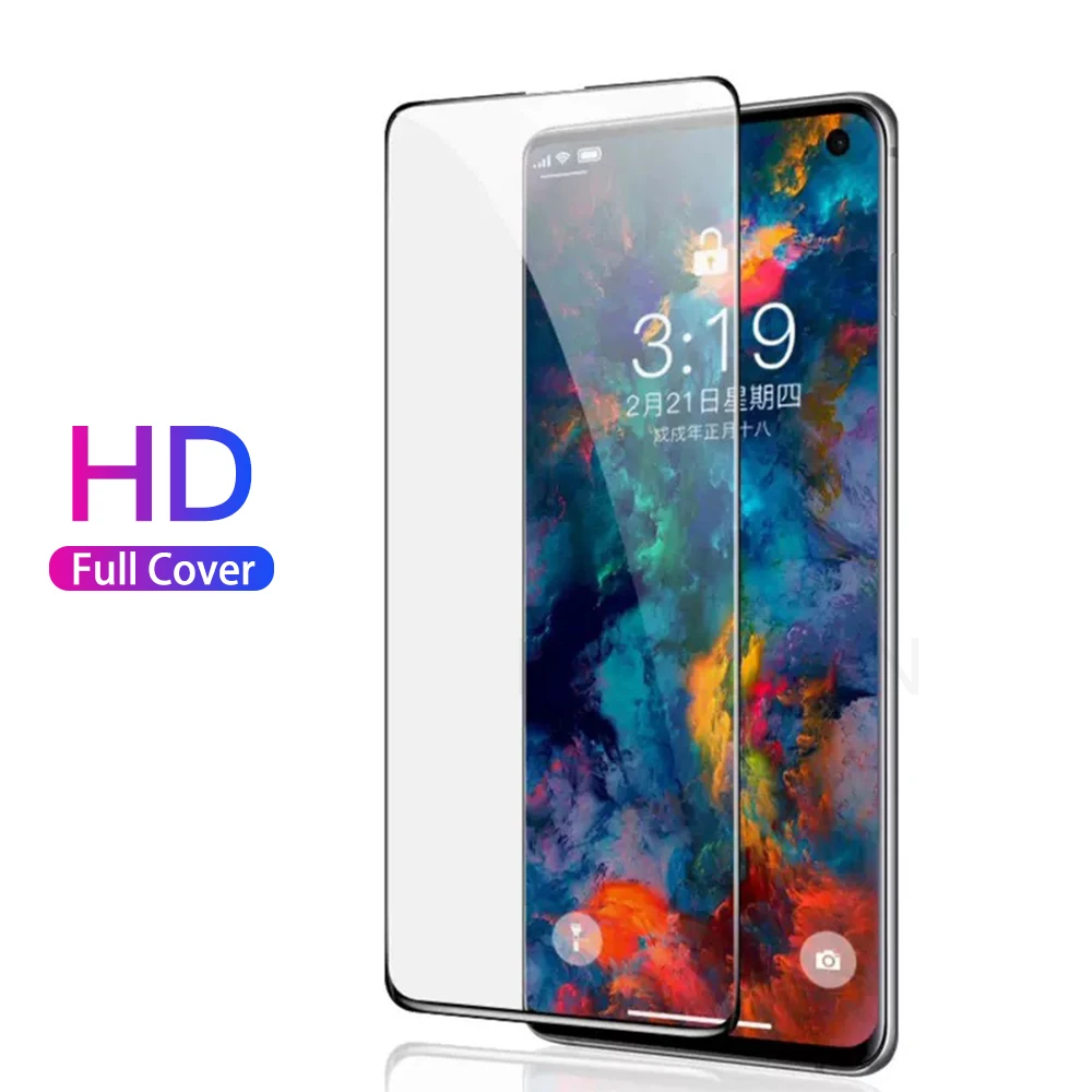 Screen Protector for Samsung A51 A71 A50 A70 All Glue Tempered Glass for Samsung A10 A20 A30 A40 A60 M10 M20 Full Cover Glass 