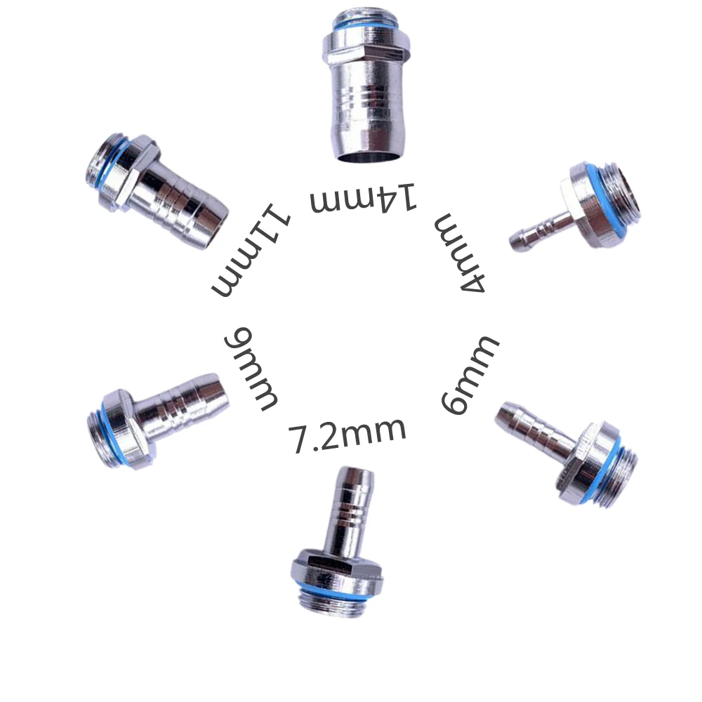 Conector para Sistema de Refrigeração do Computador mm mm 7.2 mm mm 11 mm 14 mm Conexão para Resfriamento de Água pc 2-touch g1 Thread Peças 6