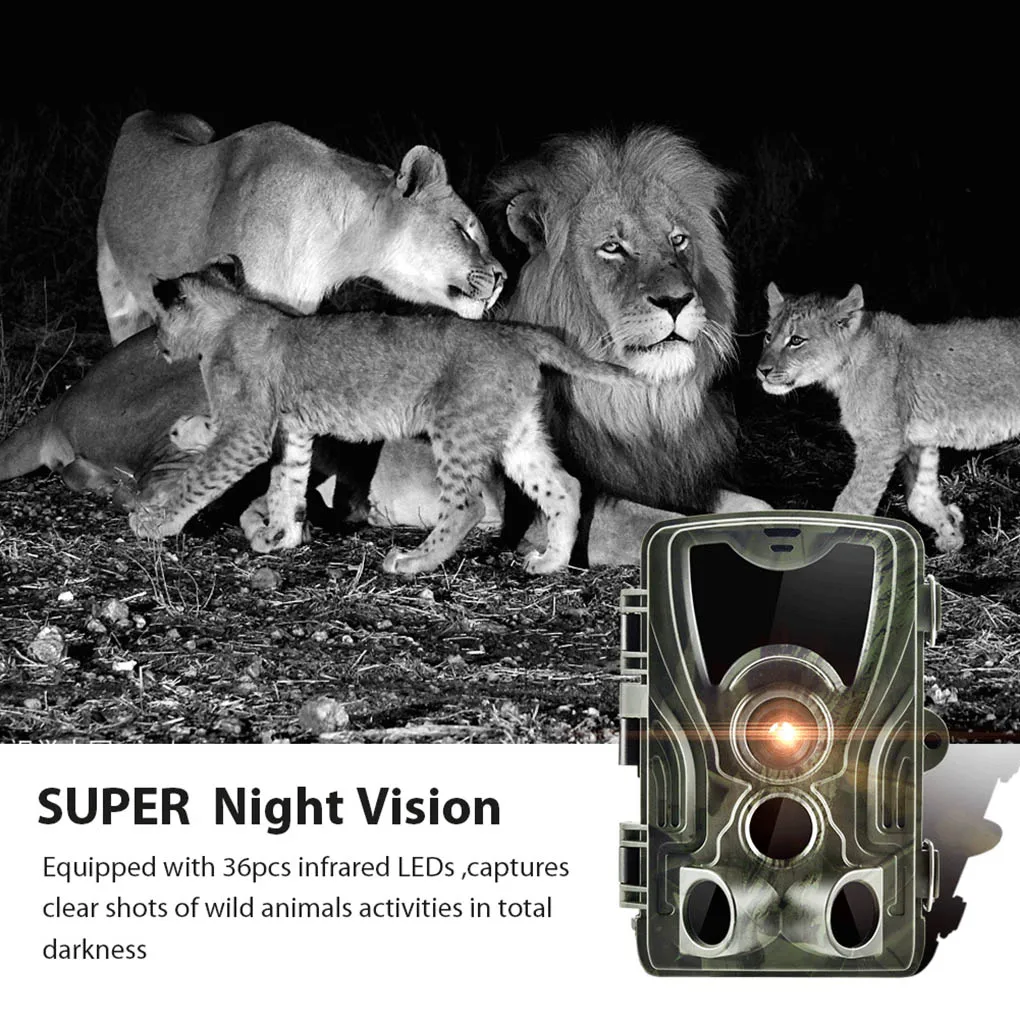 20MP Trail Camera Outdoor Wildlife Hunting IR Filter Night View Motion Detection Camera Scouting Cameras Photo Traps Track