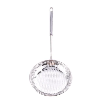 

Silver Tone 18cm Dia Tip Stainless Steel Perforated Ladle Colander