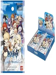 Jeu de cartes en métal Genshin Impact Bandai, boîte aveugle, Klee Keqing, édition de Collection, jouets pour enfants, 40 pièces/ensemble 