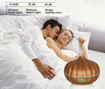 

Ultrasonic Aromatherapy Diffuser fragrance Humidifier Grain Ultrasonic Humidifier for Office air humidifier550ml Brown Wood