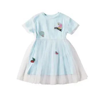 

2019 Summer Baby Girls Unique Mesh Dress, Princess Kids Fairy Sweet Clothing 5 pieces/lot, Wholesale