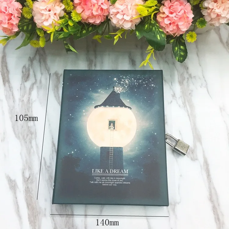 Creative color pages with lock notebook Creative color pages with lock notebook
