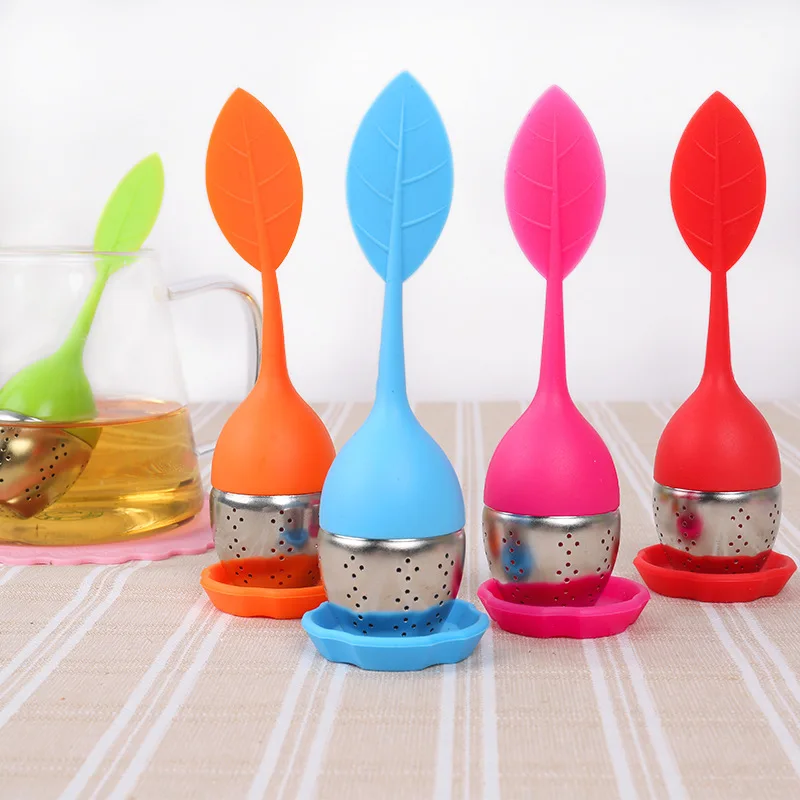 

Manufacturers Currently Available Leaves Silicone Tea Filter 304 Tea Ball Tea Filter Food Grade High-temperature Resistant Silic