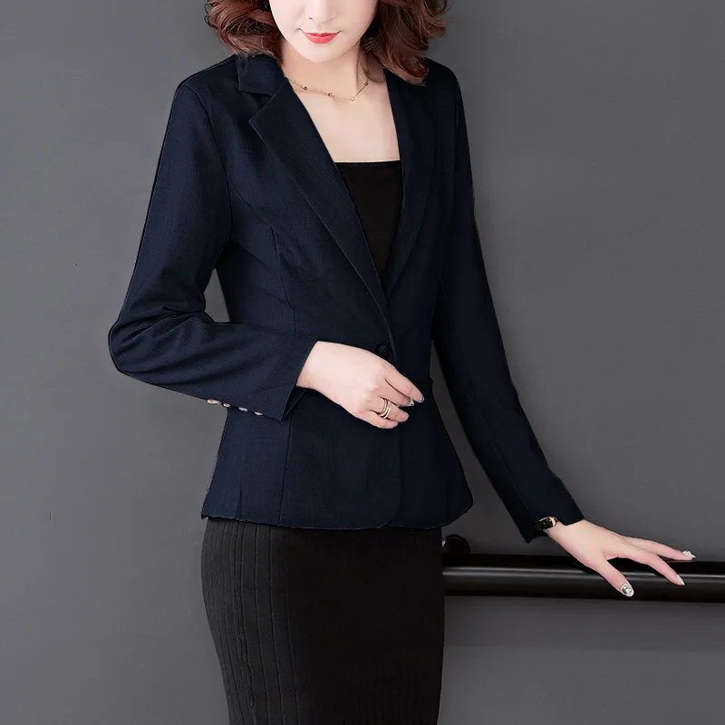 Professional Small Suit Women's Autumn New Style Plaid Suit Workwear Formal Wear Interview Work Clothes One-Button Coat Wom