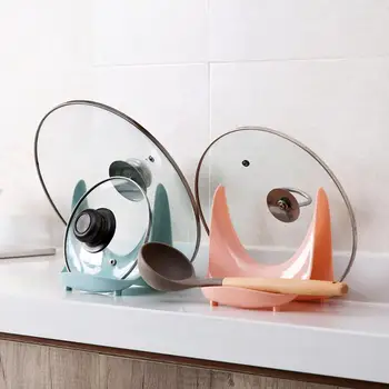 

Kitchen Organizer Creative Storage Rack Shelf Spoon Holder Rest Pan Cover Drainer Organizer Dish Drying Rack Pot Lid Holder