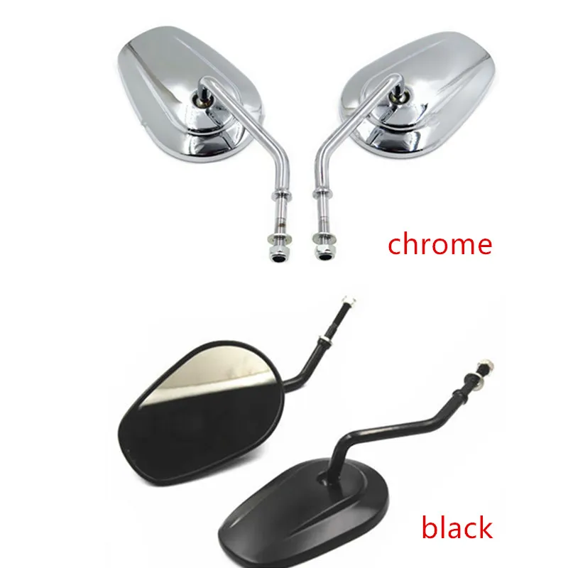 Motorcycle Chrome /Black 8mm Oval Rear View Side Mirrors Street bike For Harley Dyna Electra Glide Fatboy Road Touring | Автомобили и