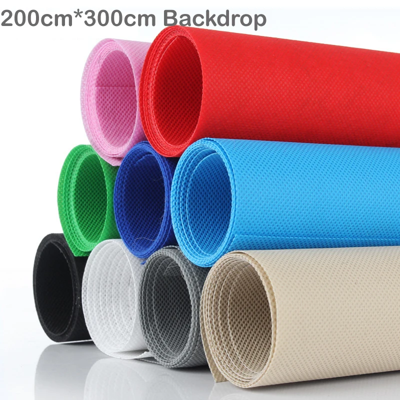 

Photography 200cm*300cm Non-Woven Fabric Backdrop Cloth Solid Color Chromakey Backgound for Photo Studio Video