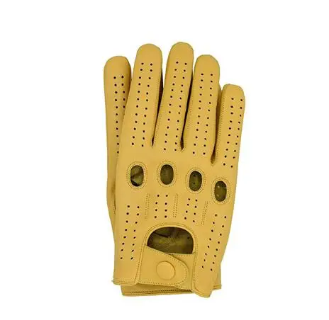 New Arrival Mens Gloves Goatskin Leather Riding Driving Gloves Full Finger Non unlined Slip Mitten For Male Real Leather Gloves 