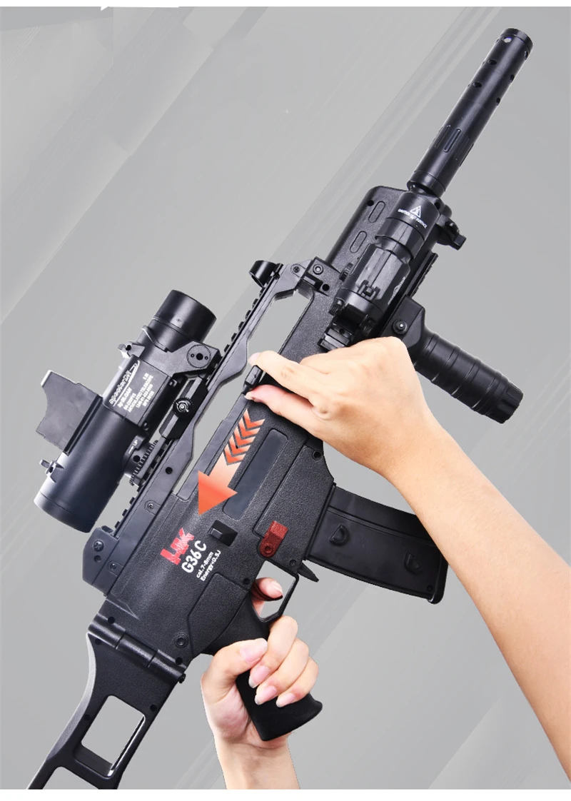 CS Game G36C Toy Electronic Gun Air Sub-machine Gel Water Bullets Gift Boy 