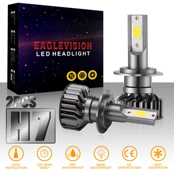 

2PCS LED H7 Car Headlight Bulb 1800W H7 LED Headlight Bulbs DOB Chip 6000K White Car Accessories Auto Lights