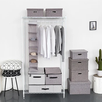 

New Desktop Storage Box High QualityWaterproof Organizer Cotton Linen Sundries Storage Basket Cabinet Underwear Storage Bag