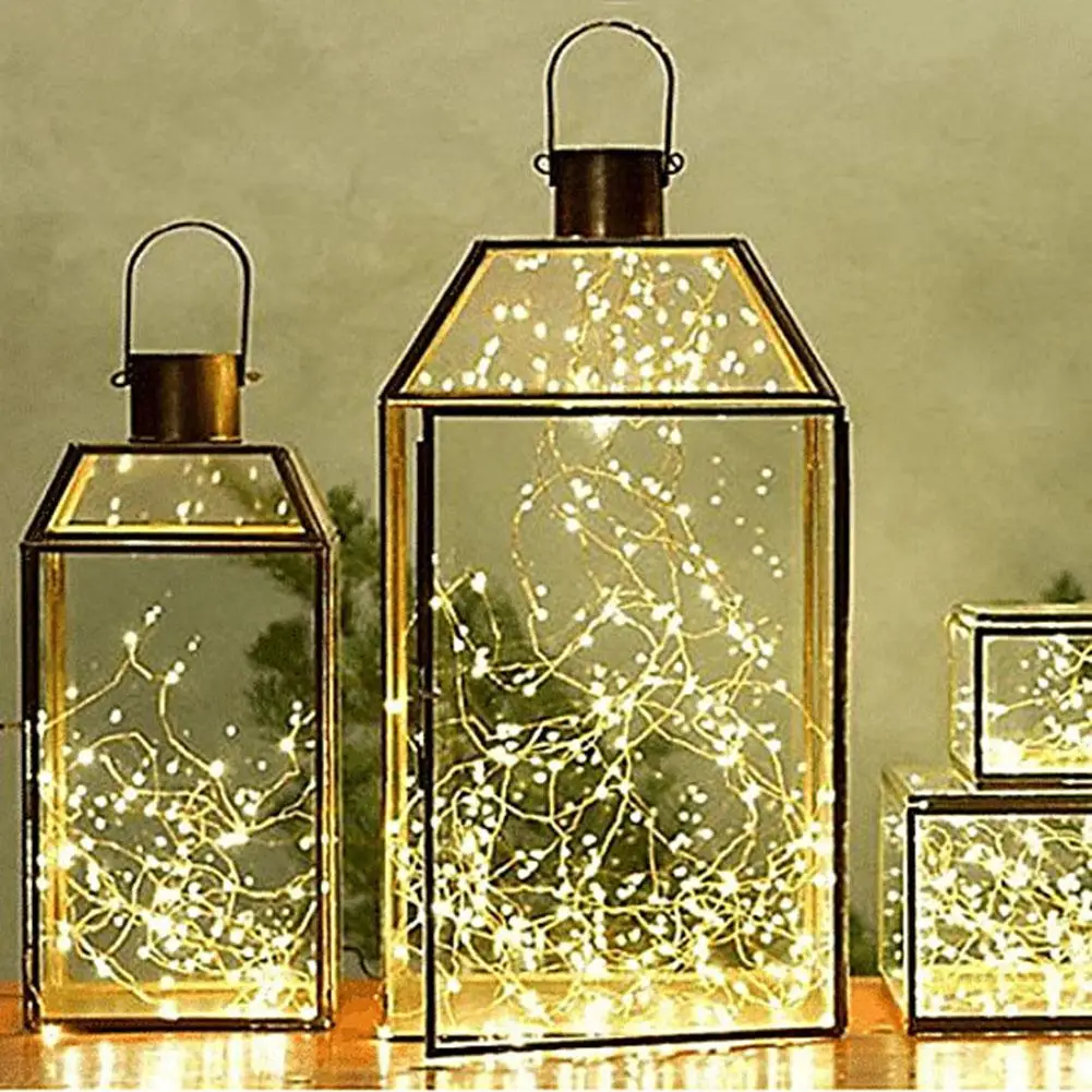 

2Pcs Warm Fairy Christmas LED String Lights Battery Operated Wedding Home Party Decoration Christmas Ornament