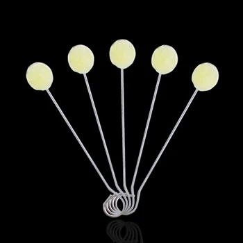 

MIUSIE 100Pcs Wool Daubers Practical Ball Brush Set-Leather Dye Tool with Metal Handle for Leather Making and Dying Wools Ball