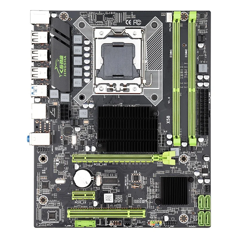 

JINGSHA X58 LGA-1366 Motherboard 2 Channel DDR3 32G ECC RAM USB3.0 SATA3.0 Support Intel Xeon X5670 X5675 X5650 X5680 X5570 X556