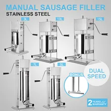 VEVOR 3L 5L 7L 10L 15L Manual Vertical Sausage Filler Stuffer Food Processor Meat Grinder Blender for Restaurant Home Commercial