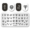 For Nail Stamp MouTeen045 Face Line Art Full Cover Nail Stamping Plates Manicure Set For Nail Art Stamper 6