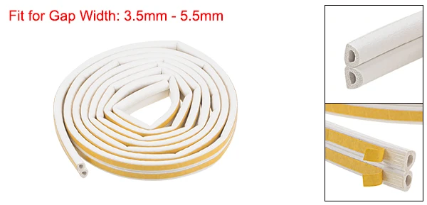 White 9mmx6mmx2.5m Uxcell 2 шт. 9x6 мм пенопластовая лента клей для зачистки погоды 9 мм шириной 6 мм толщиной 2,5 м 5 м 3 м длиной Черный Белый Коричневый Серый EPDM - Цвет: White 9mmx6mmx2.5m