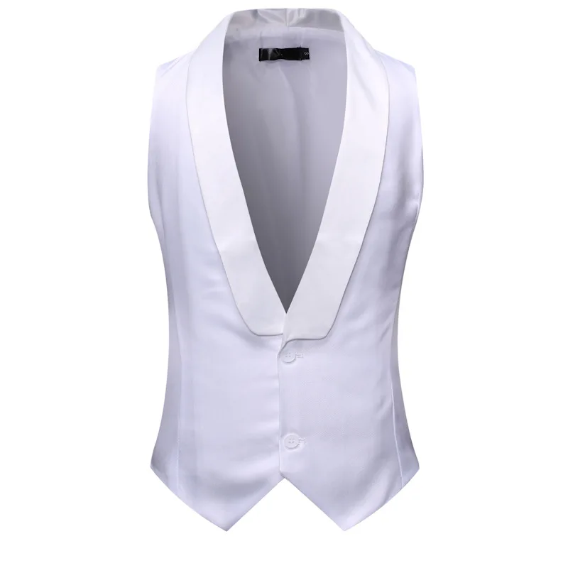 Королевский синий костюм жилет мужской 2020 мода шаль воротник Slim Fit без рукавов