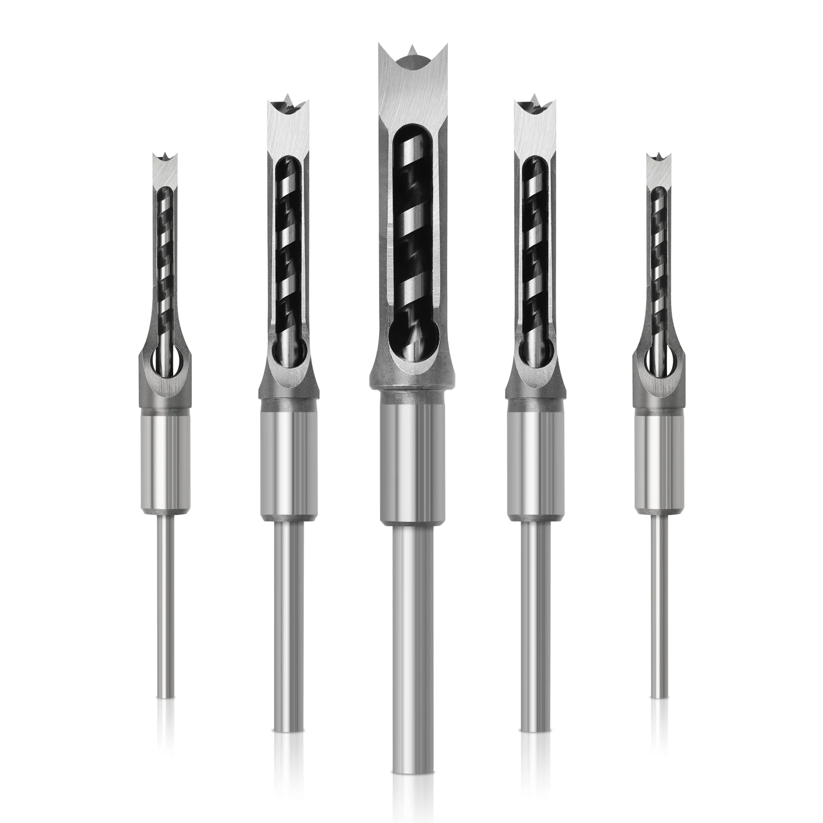 Woodworking Square Drill HSS Twist Square Hole Drill  Bits Auger Mortising Chisel Extended Saw for Woodworking Tools