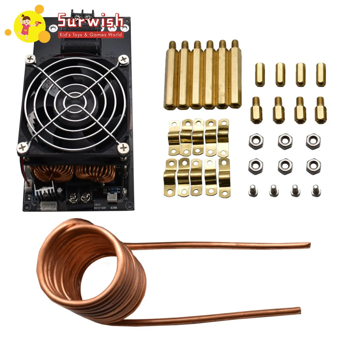 

DC 12-36V 20A 1000W ZVS Induction Heating Board Module Heater With Cooling Fan