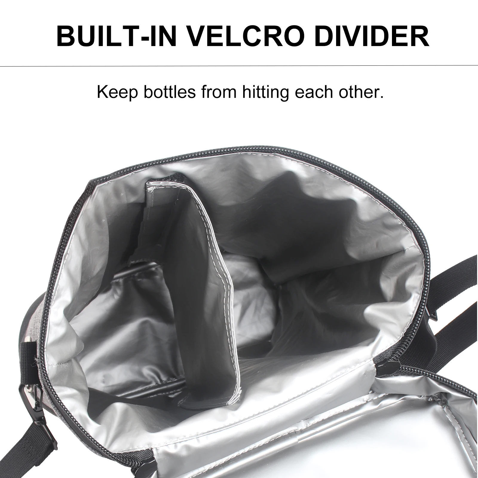 WESSLECO 2 Bottle Large Insulated Wine Tote Bag for Travel Outdoor Thermal Refrigerator Picnic Cooler Handbag