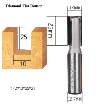 

Diamond 8mm wood milling cutter 10mm 12mm woodwork tool Lengthened Straight Knife proformance router bits reamer