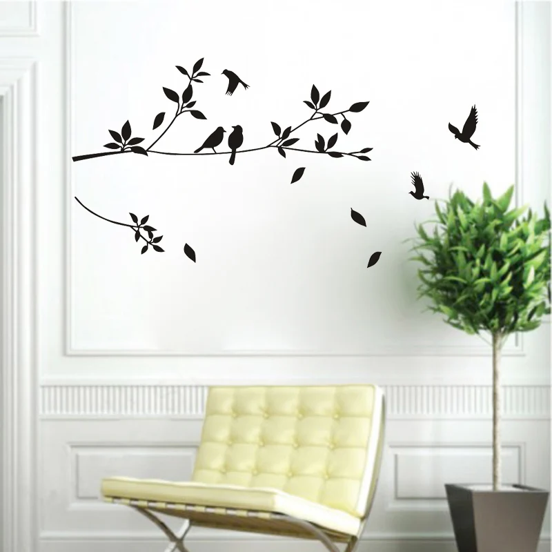 

Large Tree and Flying Bird Wall Sticker Bedroom Decoration Wall Home Decor Poster Vinyl Art Decals