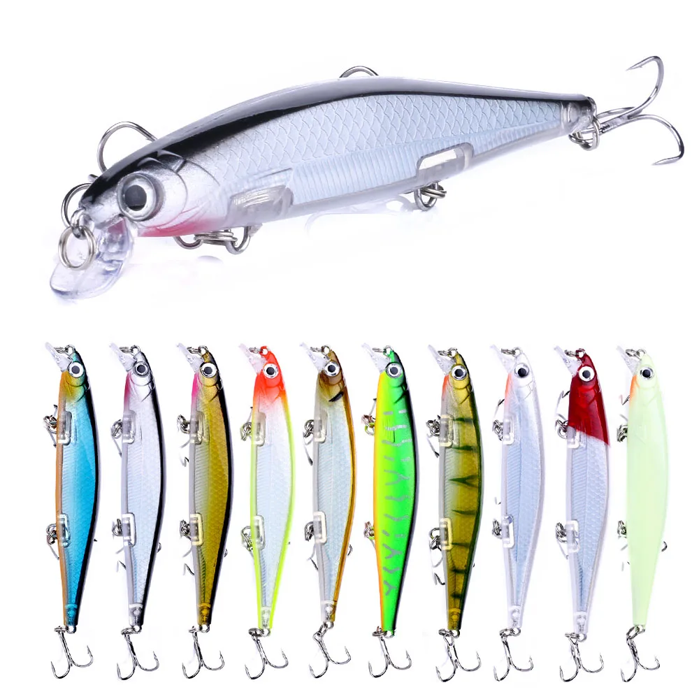 Hengjia 1 шт. на высоком каблуке 11 см 13g Topwater приманки Minnow для дайвинга искусственные