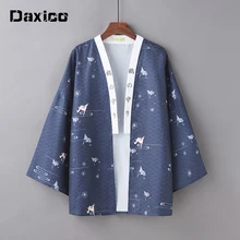 Original Japanese Style Waves Samurai Kimono Streetwear Men Women Cardigan Japan Harajuku Anime Yukata Haori Shirt 2021 New