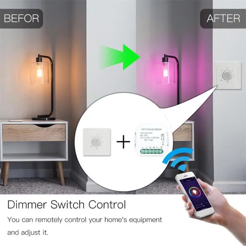 Tuya умный WiFi DIY диммер модуль для Alexa Google Assistant Голосовое управление