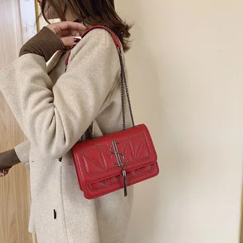 

Black bag female 2020 new Korean version of the small fragrant rhombus chain bag shoulder messenger small square bag