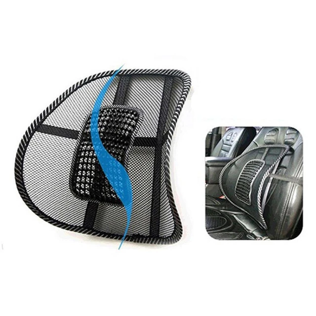 Car Seat Office Chair Massage Back Lumbar Support Mesh Ventilate Cushion Pad  Black Mesh Back Lumbar Cushion for Car Driver - AliExpress